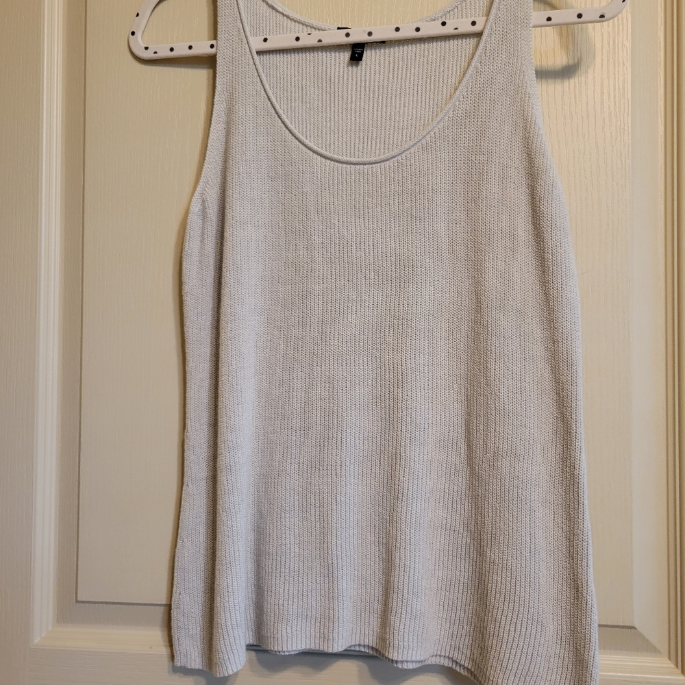 Eileen Fisher, putty, tank sweater. Size large